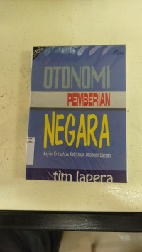 Image of Otonomi Pemberian Negara