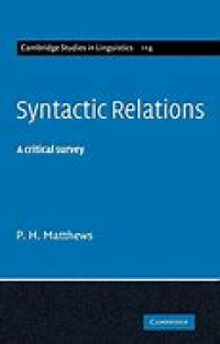 Image of Syntactic Relations : A Critical Survey